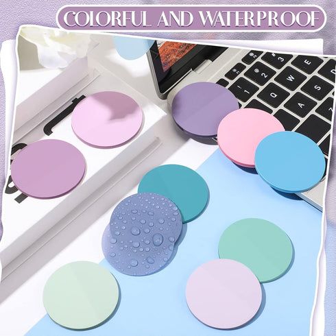 500 Sheets Transparent Sticky Notes Round Translucent Sticky Notes Sticky Tabs Colorful Page Flags Stickers Clear Book Markers Bible Journaling Of...