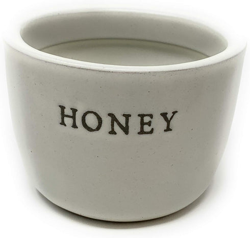 Stoneware Honey Pot with Acacia Wood Dipper and Lid by Hearth and Hand with Magnolia (Standard version)...