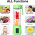 Portable Blender Smoothies Personal Blender Mini Shakes Juicer Cup USB Rechargeable 14oz. (Green)...