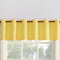 No. 918 Montego Casual Textured Semi-Sheer Grommet Kitchen Curtain Valance, 56" x 14", Yellow...