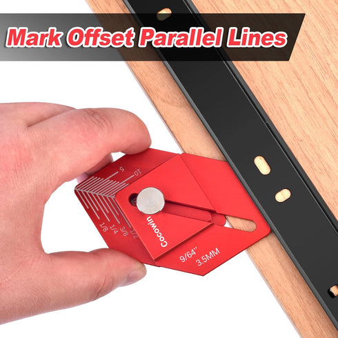 Trim Carpentry Tools Finishing Work Multi-Tool for Measuring and Marking Short Offsets,CNC-Machined...