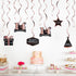 LINGTEER Happy 14th Birthday Decorations - 12 Pcs Birthday Black & Rose Gold Foil Swirls Streamer Set,Cheers to Fourteen Years Old Bday Party Gift...