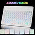 Ultra-Slim Bluetooth Keyboard and Mouse Portable Mini Wireless Keyboard Rechargeable 7-Color Backlit for Apple iPad iPhone Samsung Tablet iPhone S...