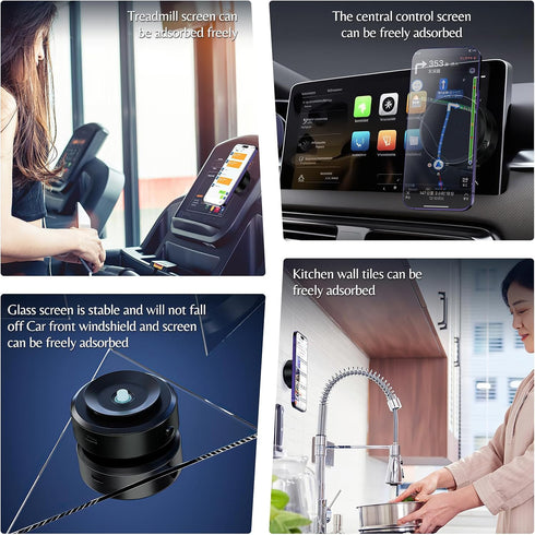 Magnetic Car Suction Cup Holder Mount,360°Rotation Magnetic Car Cell Phone Holder,Suction Cup Car Phone Mount,Universal Adjustable Windshield Dash...