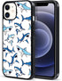 Blue Shark Case for iphone 15 Girls Women Art Animal Design Soft TPU Hard Back Shockproof Anti-Scratch Protective Cover Case for iPhone 15...