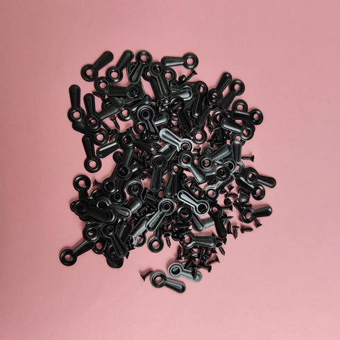 100 Pieces Metal Picture Frames Turn Button Fasteners with 100 Pieces Screws, Picture Frame Hardware Backing Clips Picture Turn Button Frame Pictu...