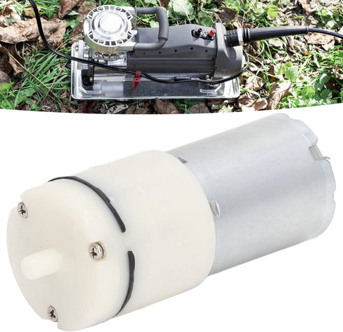 Electric Air Pump,DC Diaphragm Vacuum Pump with 90 Degree Angle Air Ports,DC 6/12/24V Micro Air Pressure Pump, Low Noise Air Pump Micro Vacuum Pum...