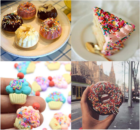 EHOPE 100G Fake Sprinkles Polymer Sprinkles Faux Sprinkles Resin Sprinkles Clay Sprinkles For Resin Fake Candy Sprinkles for Nail Art DIY Crafts C...