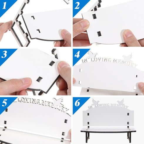 Ipetboom Office Practice White Embryo DIY Crafts Sublimation Blank Chair Decor Table Ornament DIY Chair Craft Sublimation Photo Bench Sublimation ...