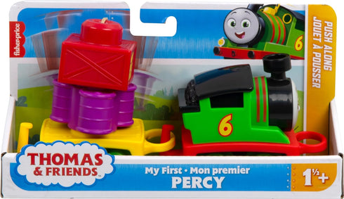 Thomas & Friends Toddler Toy My First Percy Push-Along Train with Stacking Cargo for Kids Ages 18+ Months...