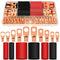 174Pcs Copper Wire Lugs, Terminal Connectors AWG12 10 8 6 4 2 with Heat Shrink Set, 84Pcs Battery Cable Ends Ring Terminal Connectors and 90Pcs He...