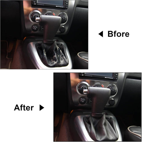Black Car Gear Shift Knob Boot Cover Compatible with Hummer H3 2005 2006 2007 2008 2009 2010 2011...