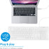 Macally 104 Key USB Wired Keyboard and Mouse Combo with Apple Shortcut Keys for Mac, iMac, Macbook, and Windows PC (MKEYECOMBO), White...