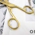 Gold Scissors 7" Recycled Stainless Steel Copper Straight Multi-Purpose Shears Knife Edge Craft Tailor Heavy Duty Scissors for Daily Use (Gold, 7i...