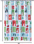 Christmas Holiday Cheer Fabric Shower Curtain, Winter Theme with Snowmen Penguins Polar Bears Deer 70x70 inch...