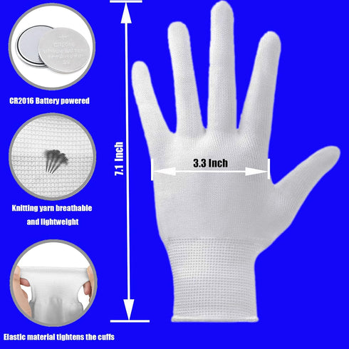 LED Gloves,LED Finger Gloves,Finger Light Gloves,LED Gloves for Kids Gifts,The Toys for 3-8 Year Old Boys Girls,Light Up Gloves have 5 Color/6 Mod...