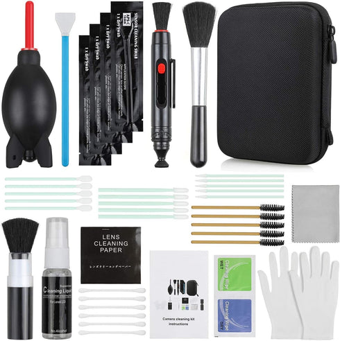 17-in-1 Camera Cleaning Kit for DSLR Cameras (Canon, Nikon,Sony), with Air Blower/Cleaning Pen/Detergent/Cleaning Cloth/Lens Brush/Carry Case...