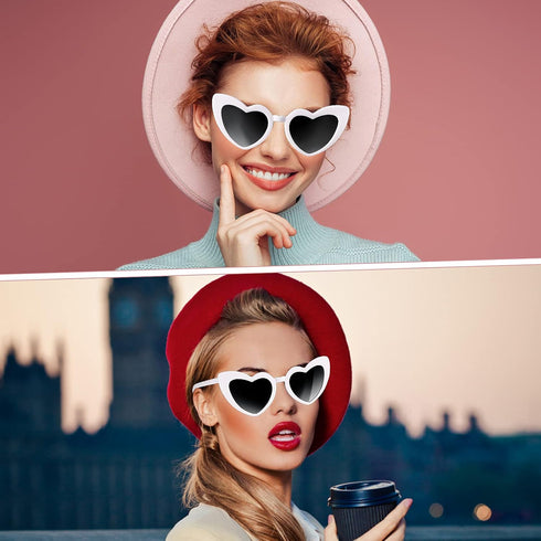Heart Shaped Sunglasses For Women Vintage Love Retro Sun Glasses Clout Goggle Wedding Bride Sunglasses UV400...