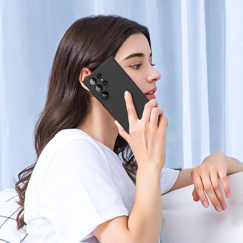 ZUSLAB Silicone Case Compatible with Samsung Galaxy S24 Ultra 6.8 Inches, TPU Rubber Gel Cover Support Wireless Charging, Anti-Scratch Shockproof ...