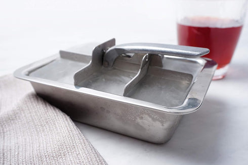 RSVP International Endurance Cocktail Collection, Retro Ice Cube Tray, Stainless Steel, Dishwasher Safe, 7.25x5x2.5"...