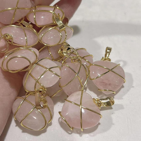 Diamond Castle Necklaces Fashion Birth Stone Heart Necklace rose quartz necklace best Friend Necklace for Women,Mother'S Day Necklace,Birthday Gif...