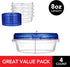 Stock Your Home 8oz Plastic Containers with Twist Top Lids (4 Pack), 1 Cup Small Freezer Containers for Leftover Food, Airtight Reusable Soup Cont...
