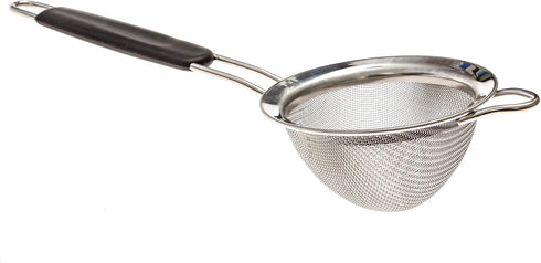 Fine Mesh Stainless Steel Mini Tea Strainer with Non Slip Handle - 3 inch - Ideal Size for Straining Teas and Cocktails or Sifting Flour, Sugar, S...