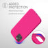 kwmobile Case Compatible with Apple iPhone 12 Pro Max Case - Soft Slim Protective TPU Silicone Cover - Neon Pink...