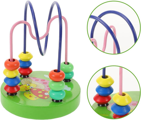 Abaodam Toys Toy Wooden Playset Wooden Bead Maze Beads Maze Game Toddler Bamboo Coaster Cartoon Wood Bead Coaster...