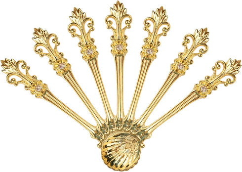 Yarlung 16 Pack Mini Coffee Spoons, 4.5 Inch Demitasse Vintage Spoon for Espresso, Tea, Dessert, Condiments, Gold...