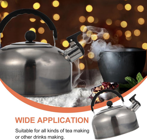 ABOOFAN Whistling Tea Kettle,Stainless Steel 2L Teapot Water Kettle Stovetop Hot Kettle Sound Teapot Hot Water Fast to Boil for Stove Top Silver...