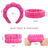 VELSCRUN 6 Pcs Rose Pink Bubble Puffy Sponge Spa Headband Wristband Set, Spa Headbands for Wash Face, Makeup Headband, Facial Skincare Headbands W...