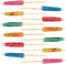 True Umbrella Appetizer Picks, Mini Umbrella Toothpicks, Drink Umbrellas for Mai Tais and Daiquiris, Multicolor, Wood, Set of 12...