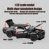 Toy Car Model 1/32 Dodge Challenger Hellcat Alloy Model Car with Light and Sound Collectible Model Cars Pull Back Toy Vehicles for Boys Children A...