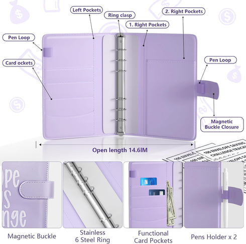 100 Envelopes Money Saving Challenge, Easy and Fun Way to Save $5,050, Budget Binder Savings Challenge Book, Savings Challenges Budget Book Binder...