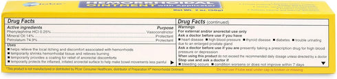 Globe (4 Pack) Hemorrhoidal Ointment, Phenylephrine HCl, Petrolatum, Mineral Oil, Relief from Burning, Itching and Discomfort of Hemorrhoids, 2 Ou...