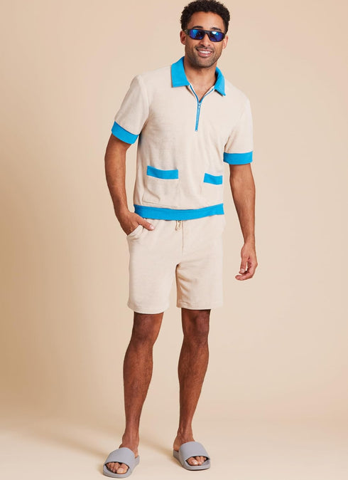McCall's Men's Knit Shirts and Shorts Sewing Pattern Kit, Design Code M8414, Sizes 44-46-48-50-52...