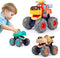 Toy Cars For 1 2 3 Year Old 3 Pack Monster truck Toy Push & Go Crocodile Friction Powered Bull Pull Back Leopard Car Big Wheel Animal Car Baby Toy...