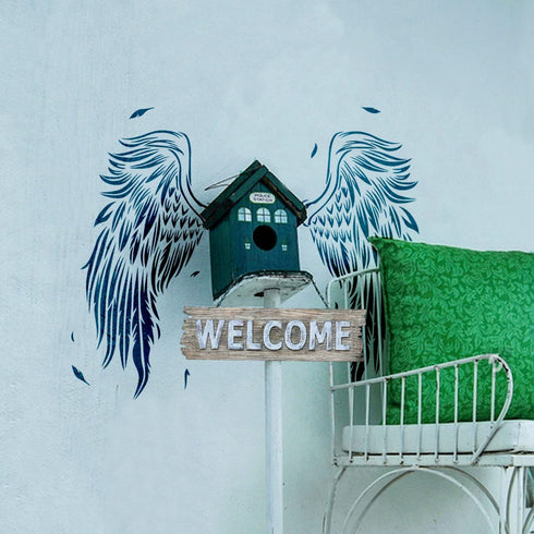 GSS Designs Angel Wings Stencils for Painting on Walls Canvas Wood Crafts Reusable Large Giant Wall Stencils for Painting 12x16Inch...