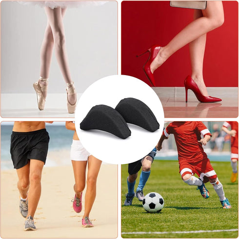 Sibba 4 Pieces Toe Filler Inserts Unisex Breathable Soft Big Toe Plug Forefoot Pad Shoe Filler for High Heel Foot Pain Relief for Women Girls (Bla...