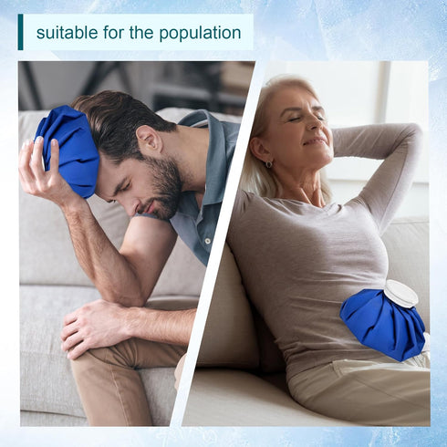 2 PCS Upgrade Ice Pack Injuries Reusable,11in & 9in Ice Bags Hot Water for Injuries, Soothe Pain and Stay Cool, Old school Style and Traditional I...