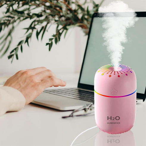 Small Humidifiers for Bedroom,Desk Humidifier,Portable Humidifiers,Car Humidifier,USB Humidifier,Travel Humidifier,Cute Humidifier,Night Light 300...
