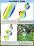 1 PCS Rainbow Helix Stainless Steel Wind Spinners, 3D Hanging Wind Spinner Reflective Wind Spinners, Sparkly Metal Wind Spinner, Wind Sculptures, ...