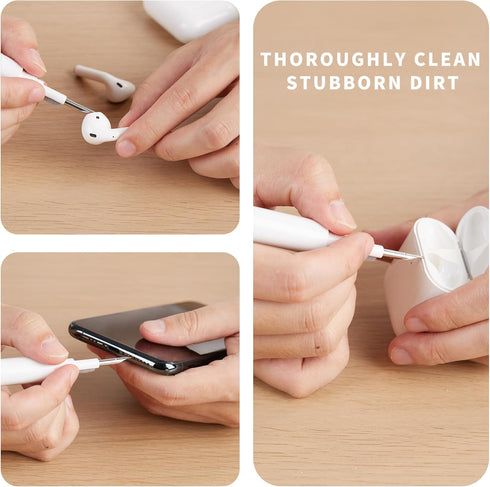Airpods Pro1 2 3 Multi-Function Earbud Cleaning Kit, Earbud Cleaning Pen, Bluetooth Earphone Cleaning Brush, Flocking Sponge with Soft Brush, Mini...