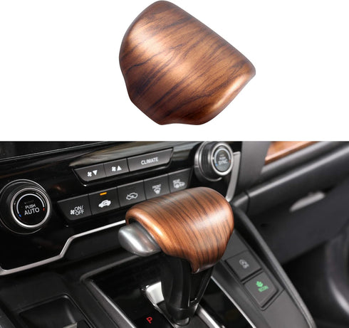 AntBooBoo for Honda CRV CR-V 2017 2018 2019 2020 2021 2022 Gear Shift Knob Cover Peach Wood Grain Interior Decoration for CR V (Gear Shift Knob Co...