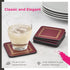 Pimpernel Classic Burgundy Drink Coasters Set of 6 - Heat & Stain Resistant Square Coasters with Non-Slip Cork Backing for Hot and Cold Beverages ...
