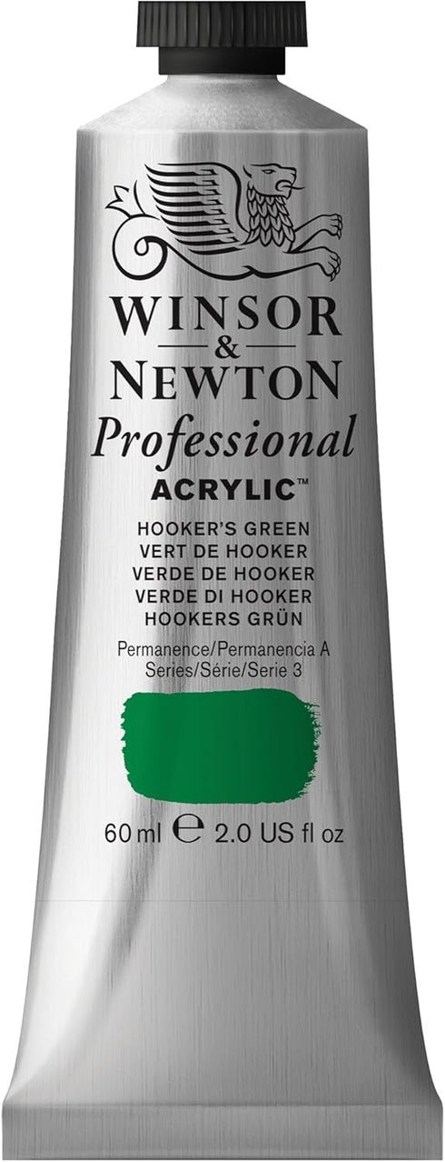 Winsor & Newton Professional Acrylic Paint, 60ml (2-oz) Tube, Hooker's Green...