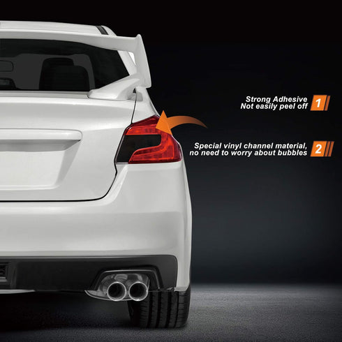 NDRUSH Blackout Taillight Vinyl Tint Film, Precut Overlays,Tail Light Wrap Cover Compatible with 2015-2020 Subaru WRX/STI...