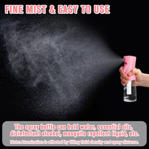 Refillable Spray Container, Spray Bottle, Fine Mist Spray Bottle for Hair, Ultra-Fine Continuous Spray Bottle for Skincare, Plant Care, Pet Groomi...