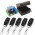 DieseRC 433Mhz Universal Wireless Remote Control Switch DC 12V 1CH RF Relay Receiver Module with 5 Transmitters EV1527 Learning Code Remote Switch...